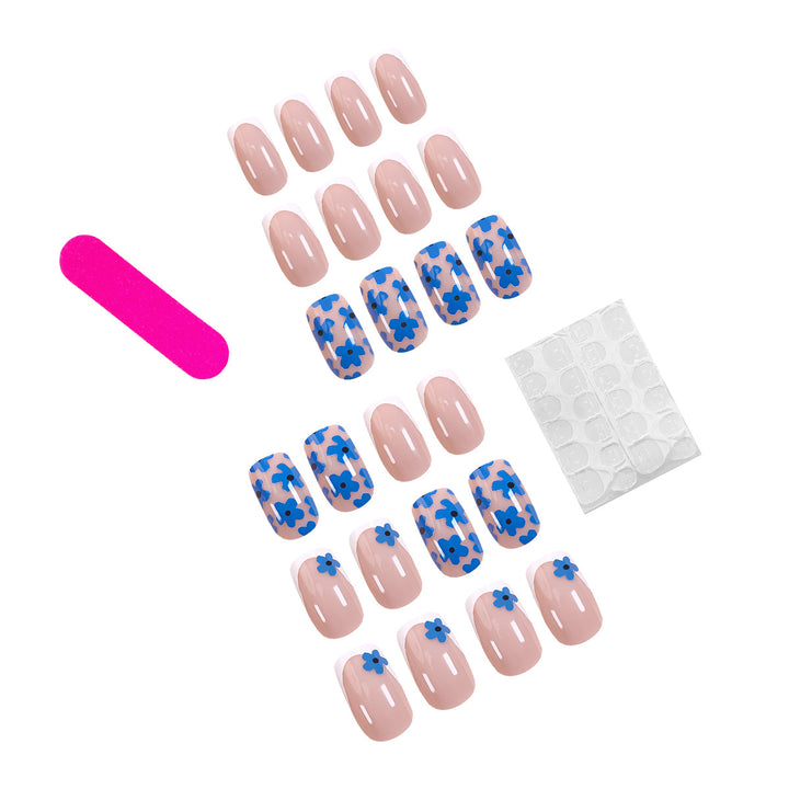 Exquisite nail design with floral accents Bowlift
