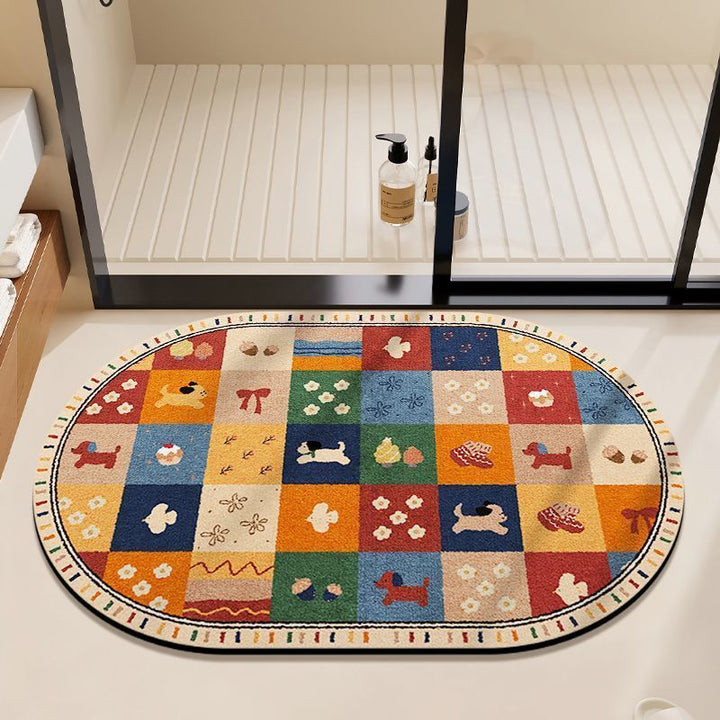 Cute Bear-Themed Bath Mat Bowlift
