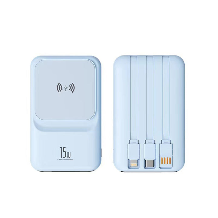 Portable Wireless Charger with Integrated Multi-Charging Station Bowlift