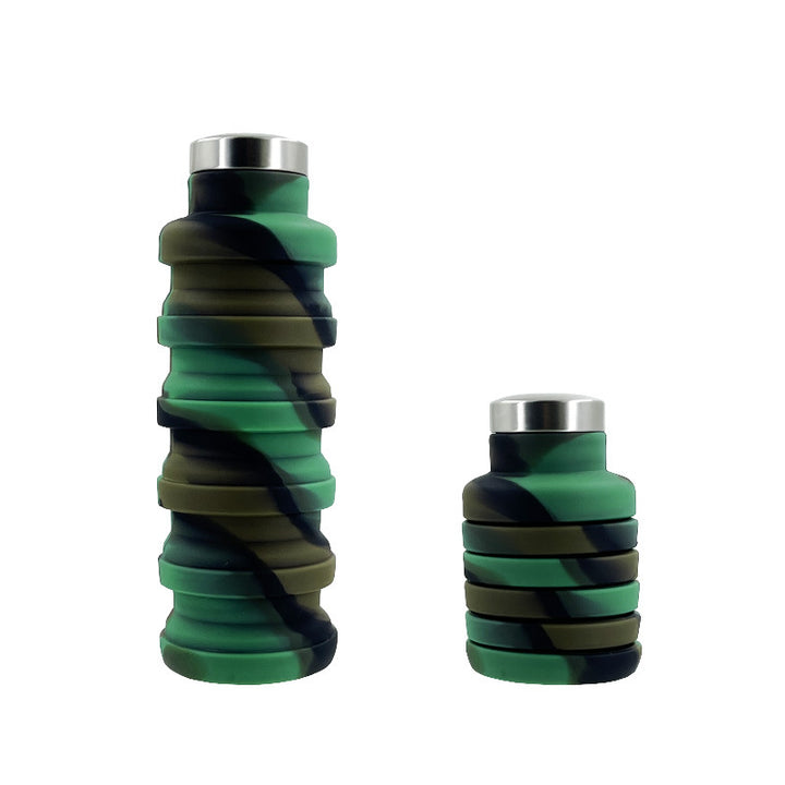 Women flexible silicone drinking bottle with integrated folding function Bowlift