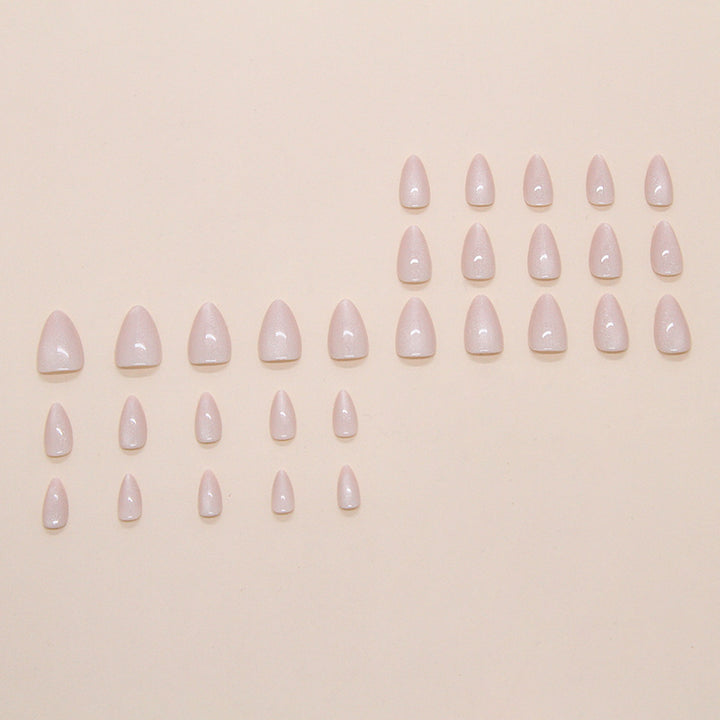 Artistic Glittered Almond-Shaped Nail Extensions Bowlift