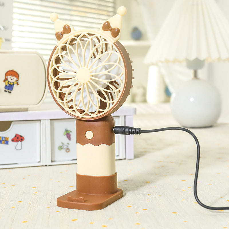Women's Portable Hand Fan with Ergonomic Handle Bowlift