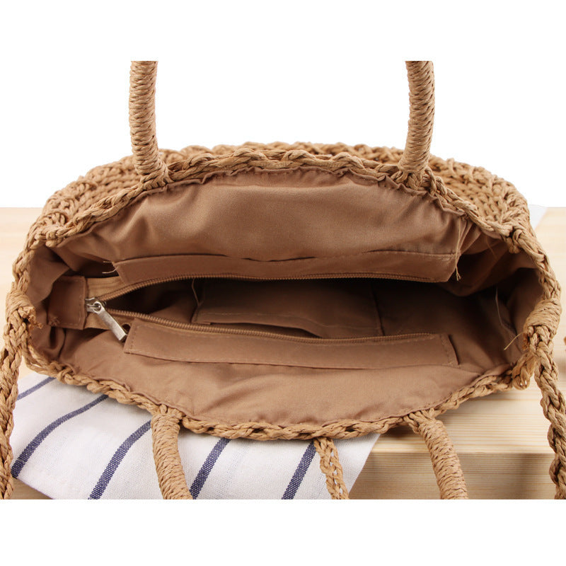 Hand-knotted shoulder bag in round design Bowlift