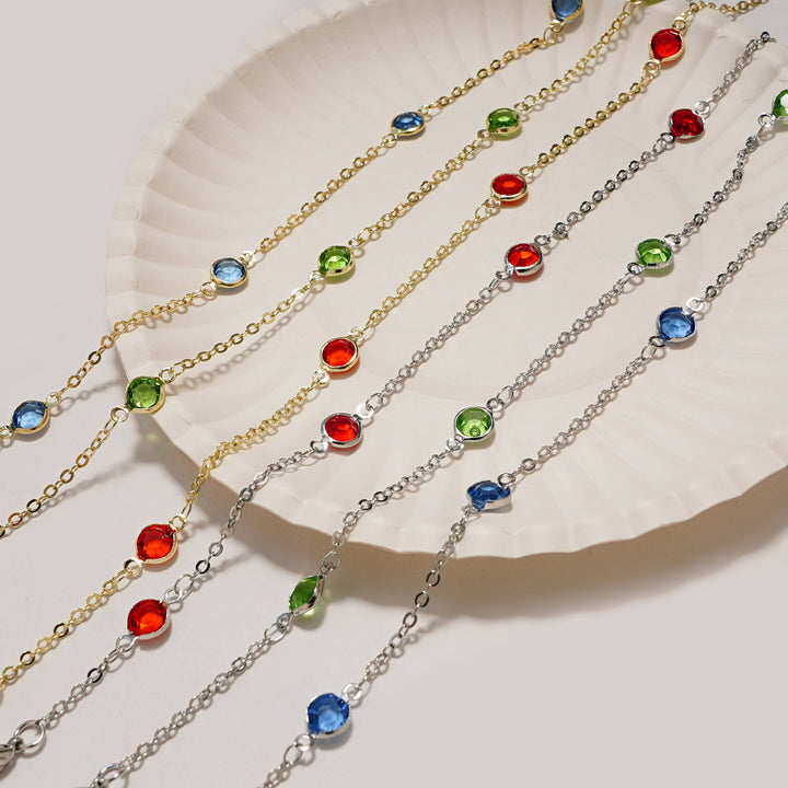 Elegant Crystal-Embellished Eyewear Chain Bowlift
