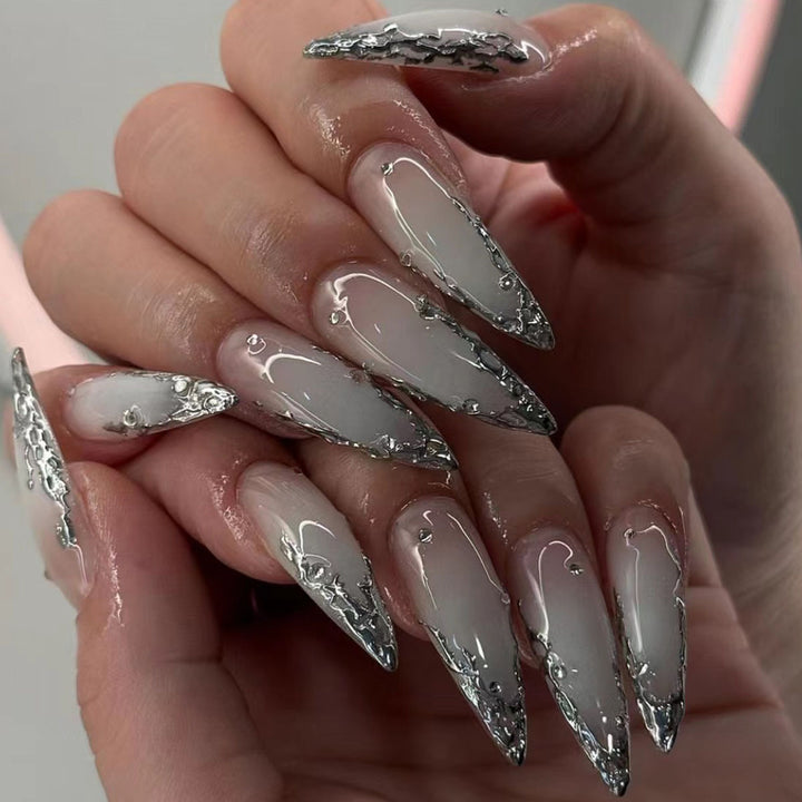 Angular Stiletto Press-On Nail Extensions Bowlift