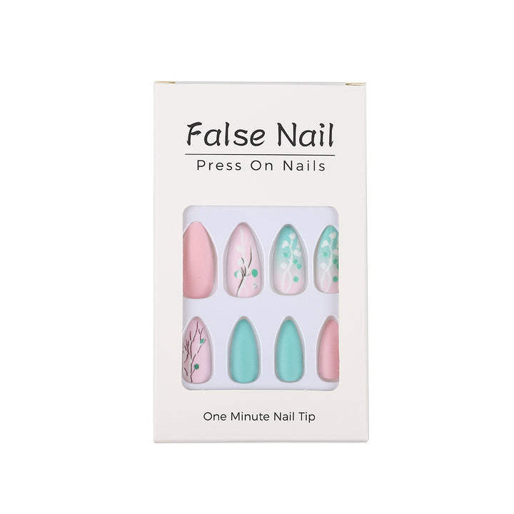 Artificial nails in romantic floral design Bowlift