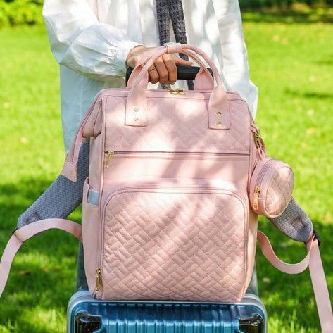 Quilted Multi-Functional Backpack Bowlift