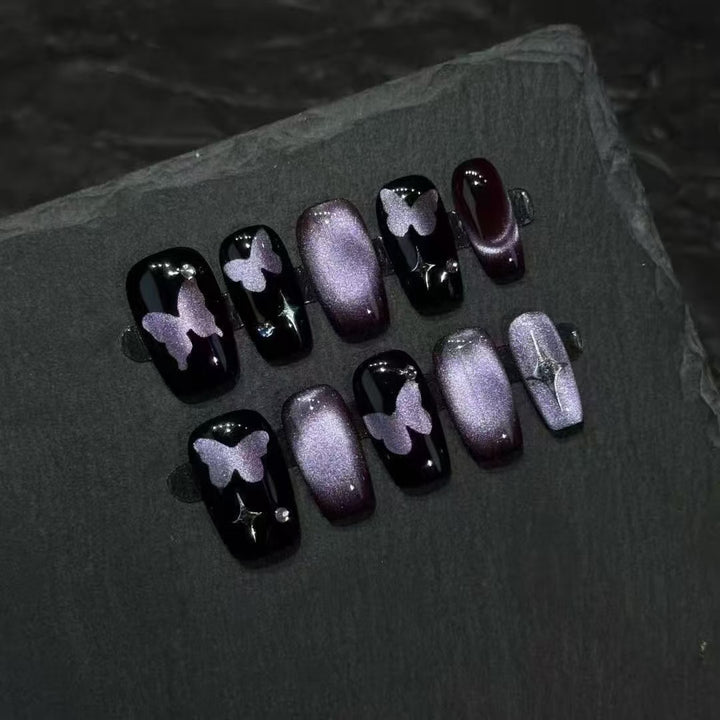 Elegant Butterfly Press-On Nail Art Set Bowlift