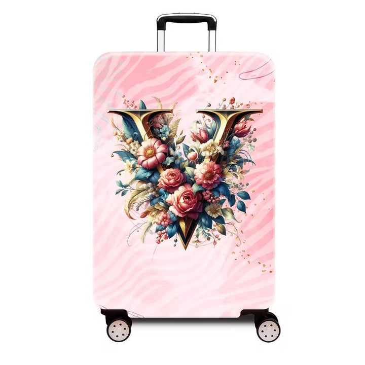 Ladies hard shell suitcase with luxurious floral design Bowlift