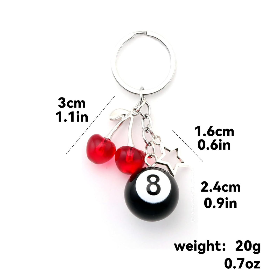 Keychain with Colorful Dice Bowlift