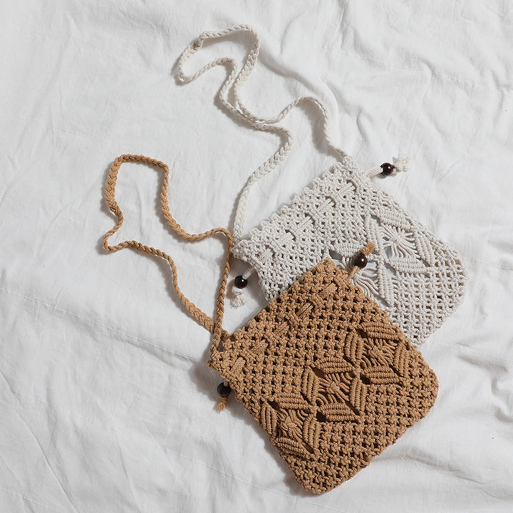 Macrame Bag with Adjustable Shoulder Strap Bowlift