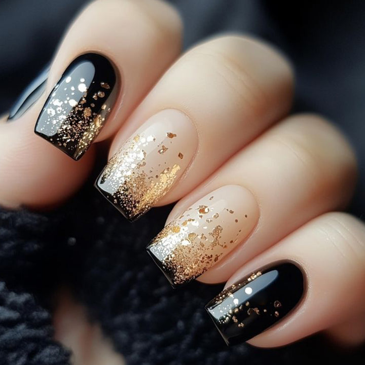 Elegant Glitter Ombre Nail Art Extensions Bowlift