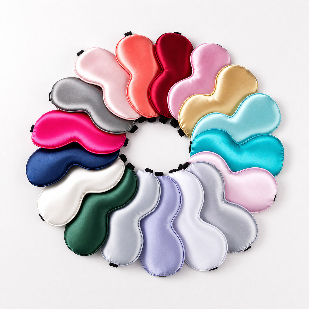 Unisex nan ergonomic sleep mask with adjustable elastic band and soft satin surface Bowlift