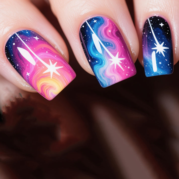 Galactic-Themed Nail Art Bowlift