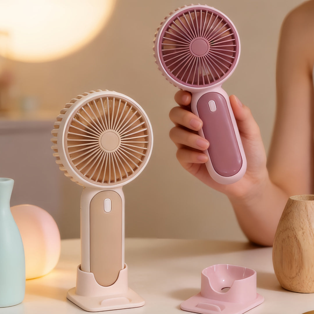 Ladies portable mini fan with USB connection and ergonomic design Bowlift