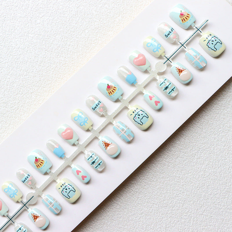 Creative Themed Press-On Nail Set Bowlift