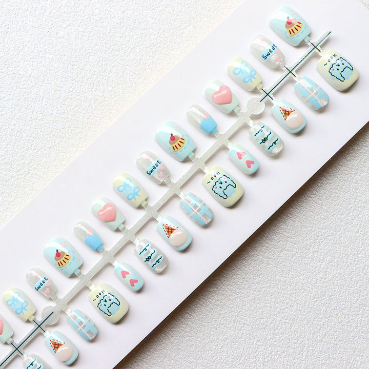 Creative Themed Press-On Nail Set Bowlift