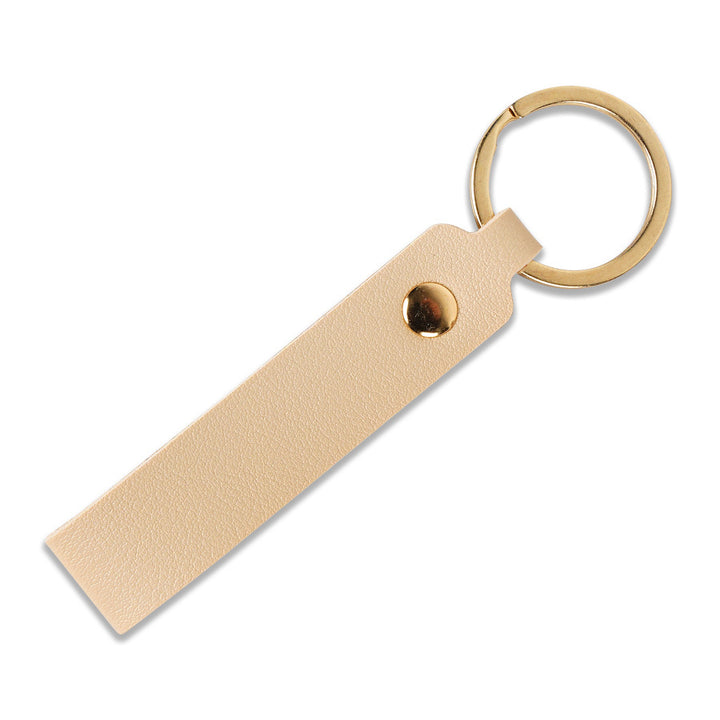 Unisex keychain with stylish faux leather design Bowlift
