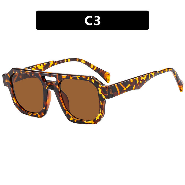Women's modern sunglasses with square frame and UV protection Bowlift