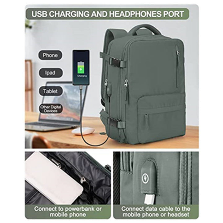 Multi-Compartment Stylish Travel Backpack Bowlift
