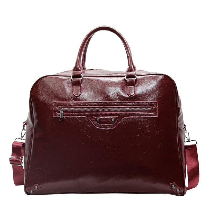 Luxurious Vintage-Inspired Leather Duffel Bag Bowlift