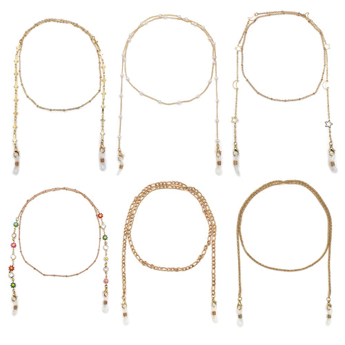 Elegant Cross-Embellished Eyewear Chain Bowlift