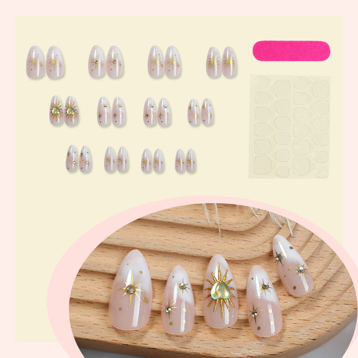 Glamorous Artistic Press-On Nail Set Bowlift