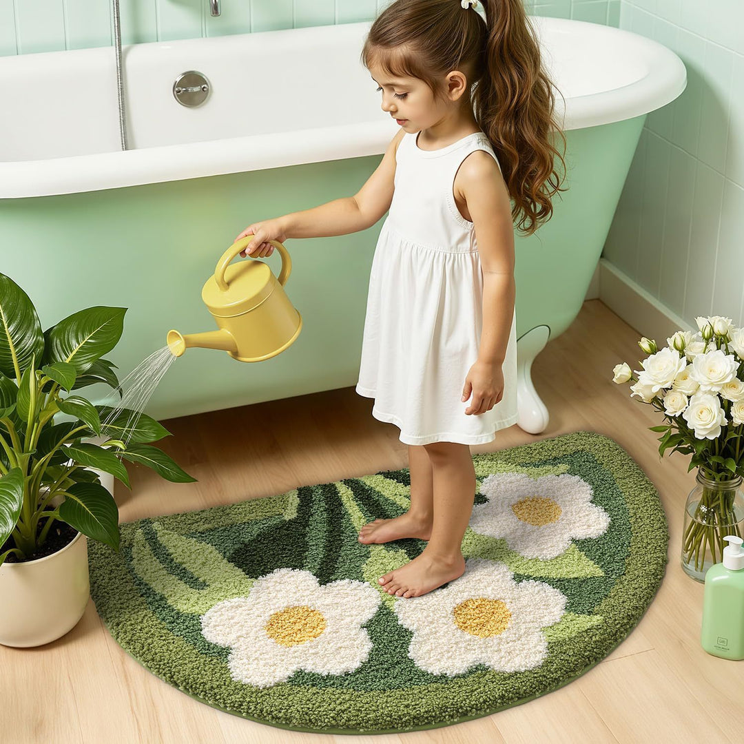 Flower Pattern Bath Mat