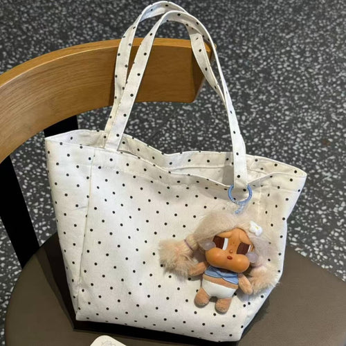 Trendy cotton bag with dots Bowlift
