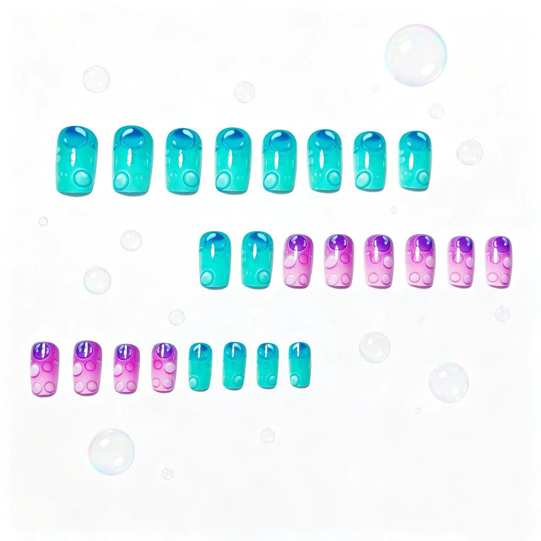 Artistic Bubble-Effect Nail Art Bowlift