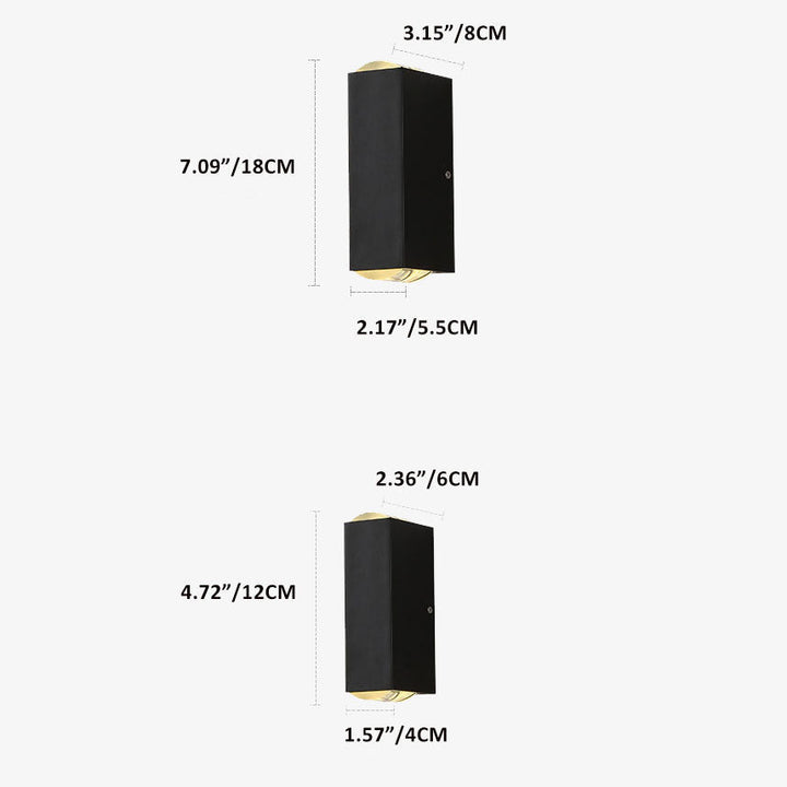 BowLift | LED Waterproof Outdoor Wall Sconce | Modern Rectangular Design. Energy-Efficient 600-1000 Lumens for Patios & Gardens