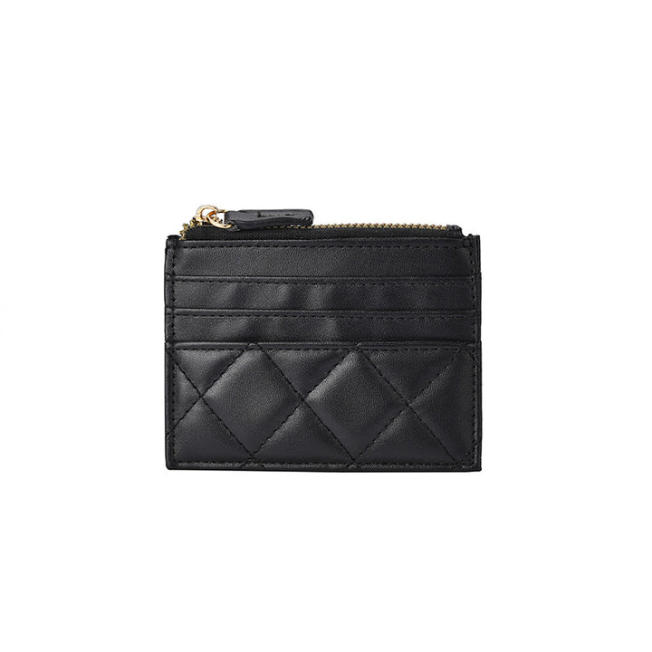 Elegant Quilted Leather Card Holder Bowlift