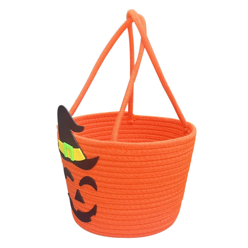 Women Halloween Basket with Wizard Hat Motif Bowlift