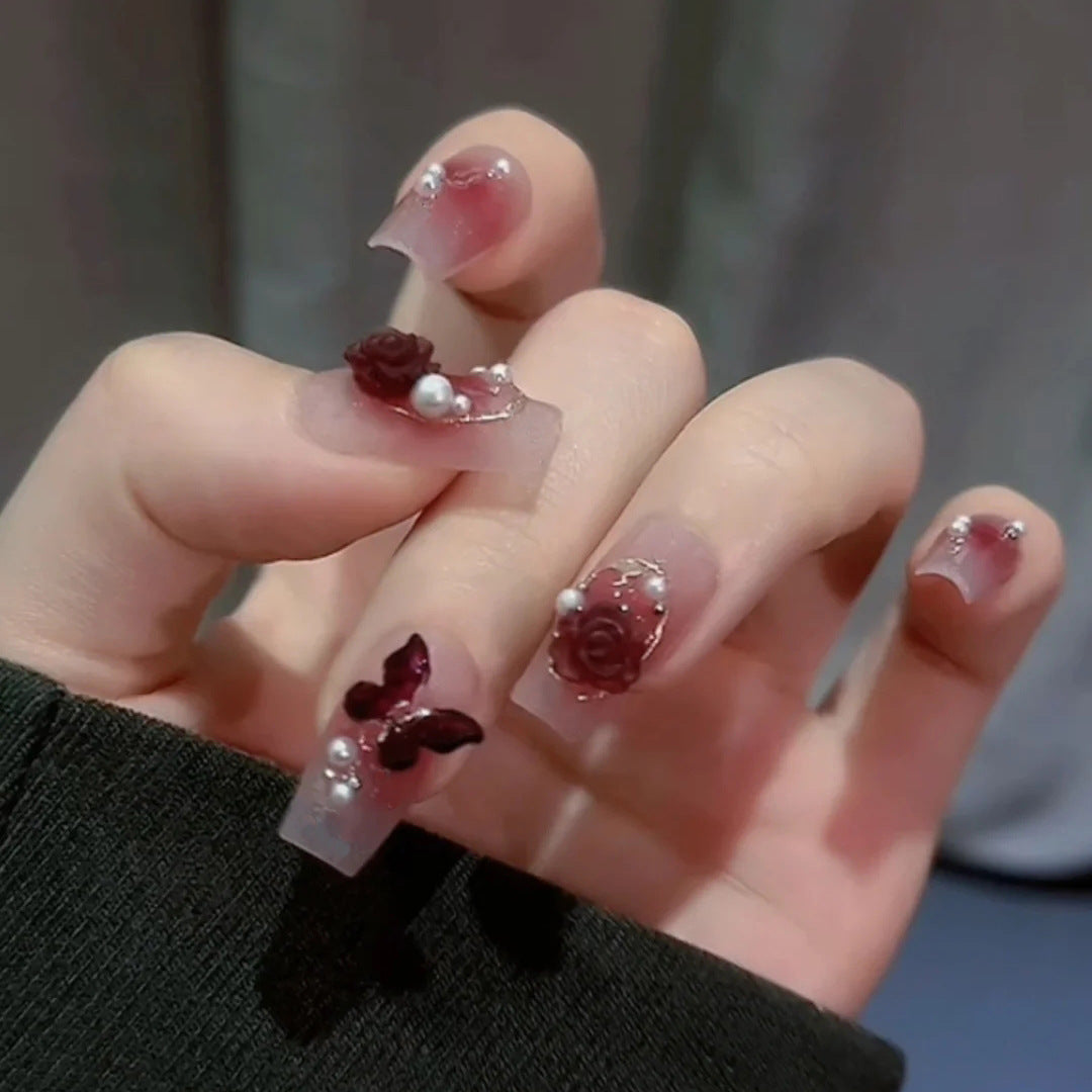 Glittering artificial nails with moon and star motifs Bowlift