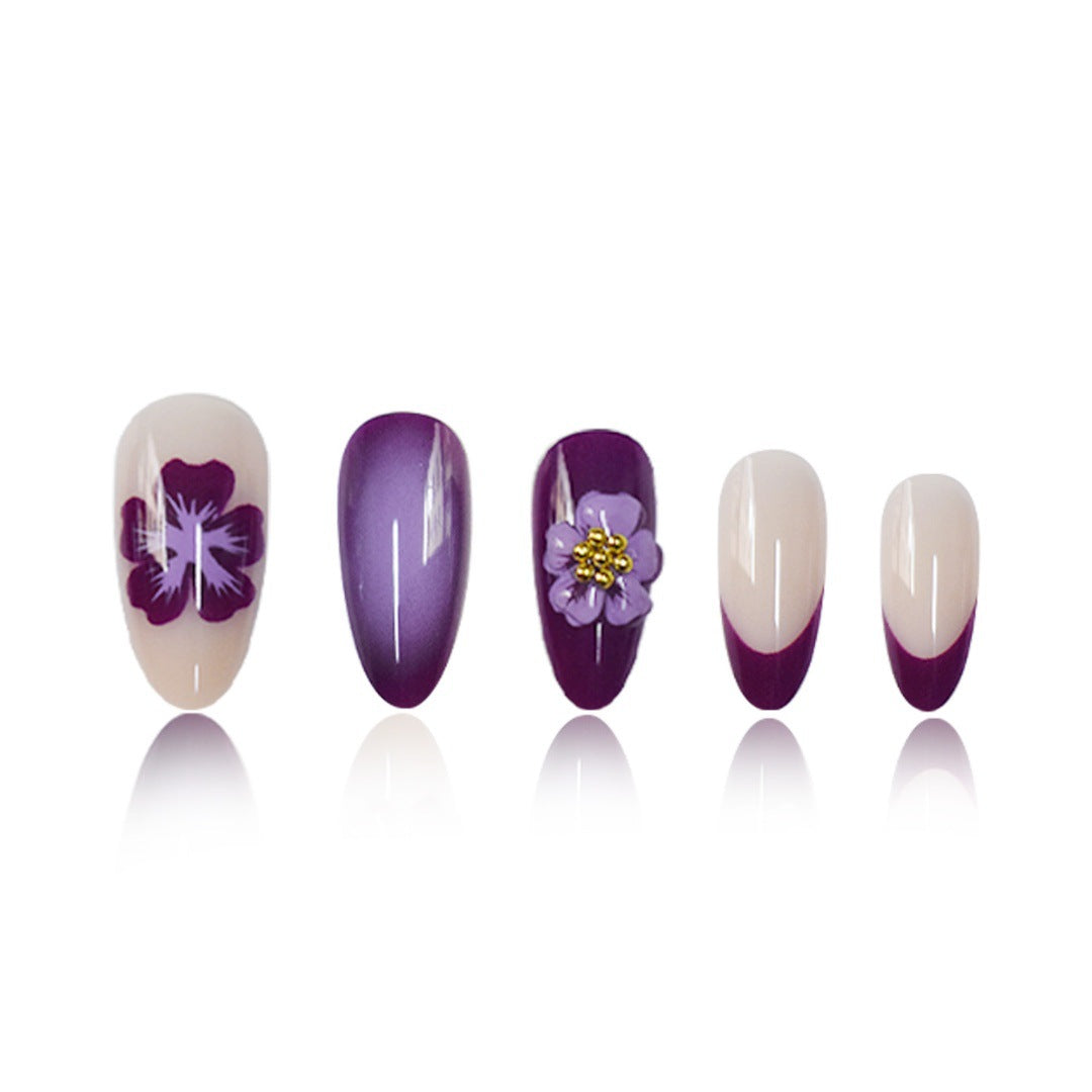 Floral 3D Press-On Nail Extensions Bowlift