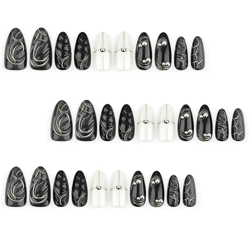 Artificial nails with futuristic design Bowlift