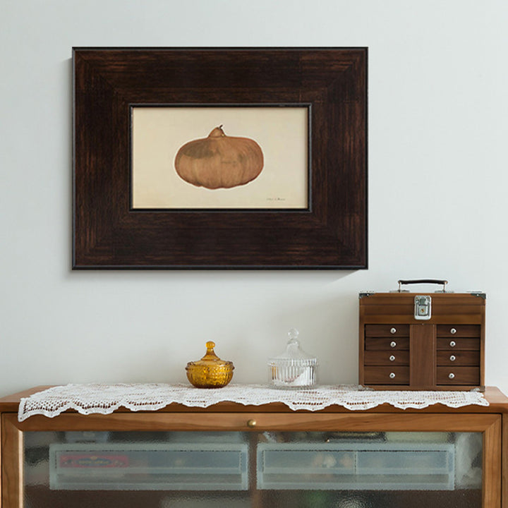 Framed Pumpkin Botanical Art Print