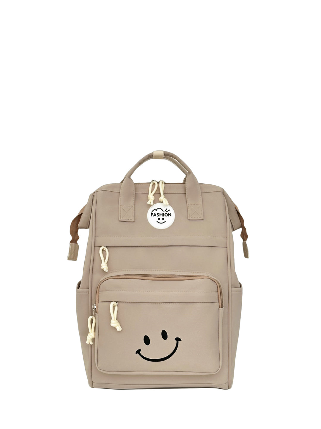 Trendy Multi-Pocket Smiley Face Backpack Bowlift