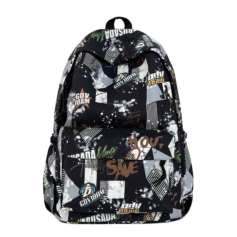 Graphic Patterned School Backpack