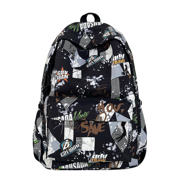 Graphic Patterned School Backpack