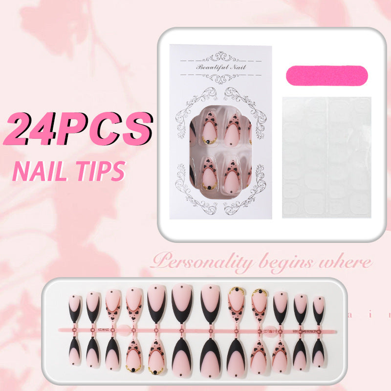 Unique Elegant Press-On Nail Tips Set Bowlift