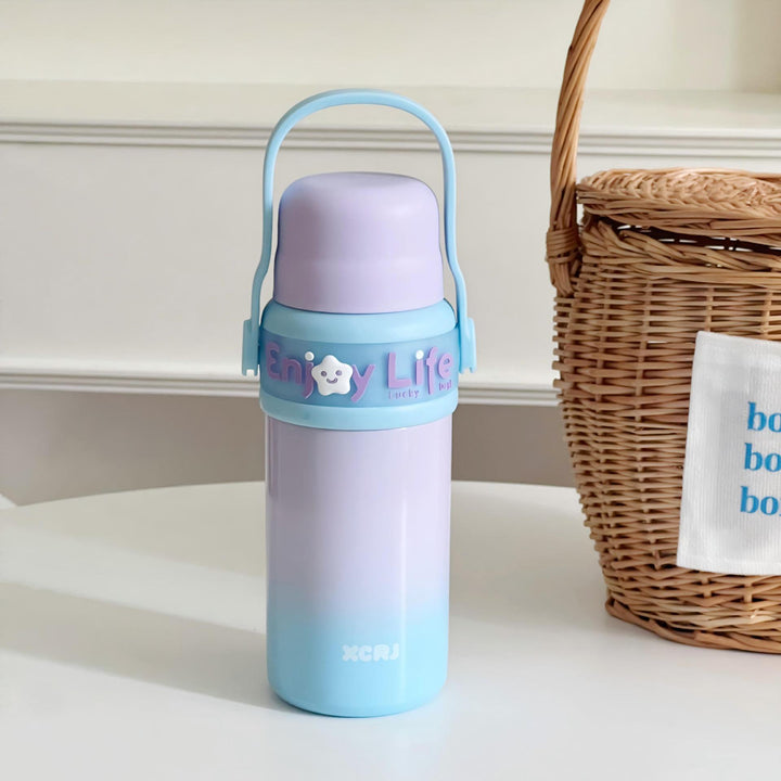Women's plastic insulated bottle with ergonomic handle Bowlift