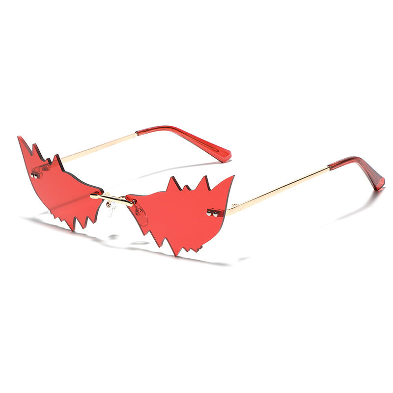 Ladies Trendy Cat Eye Sunglasses with Protective UV Filter and Unusual Frame Bowlift