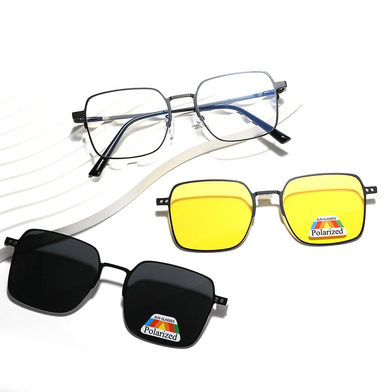 Women's versatile, fashionable sunglasses with interchangeable polarizing lenses Bowlift