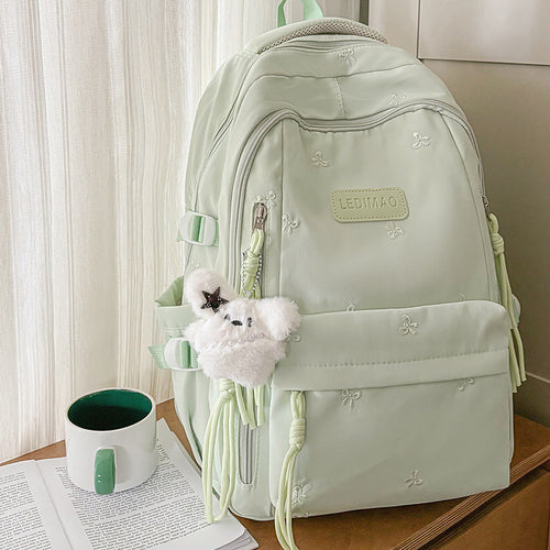 Lightweight Embroidered School Backpack
