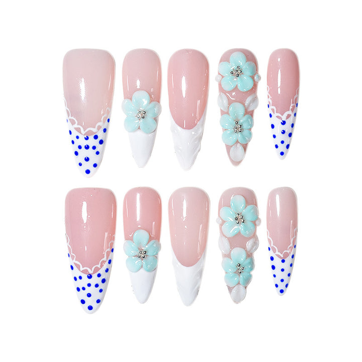 Floral Accent Nail Art Extensions Bowlift