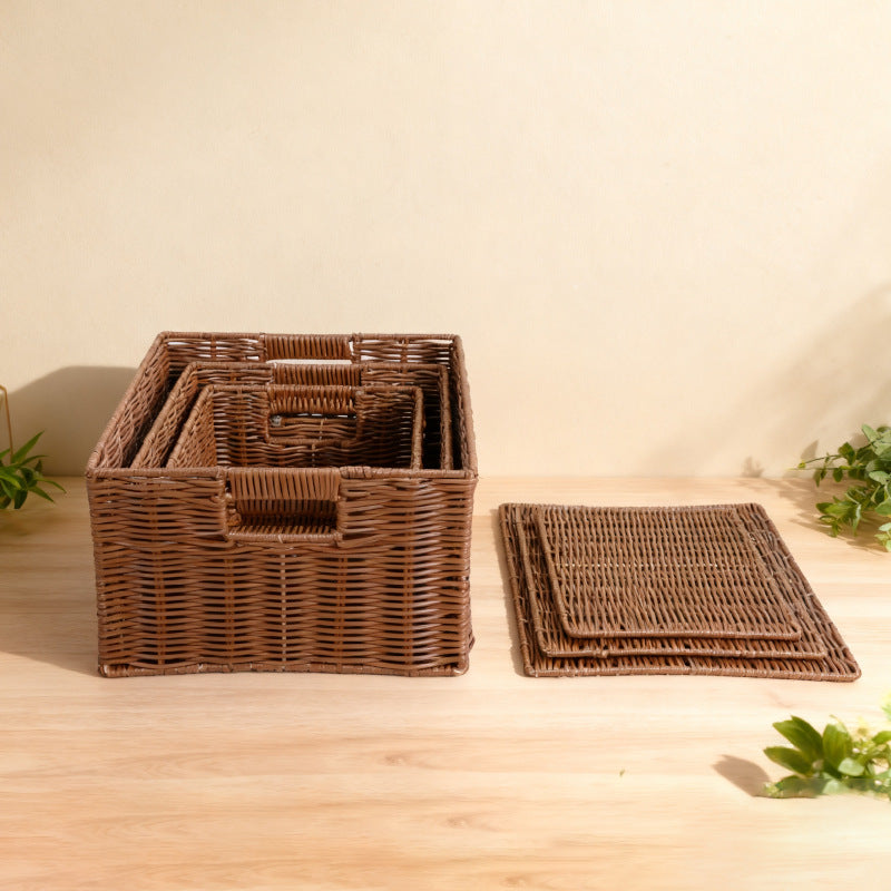 Women storage baskets made of woven material Bowlift