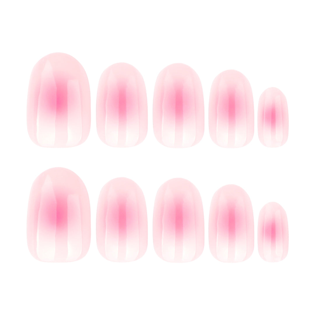 Elegant Gel Nails with Gentle Gradient Bowlift