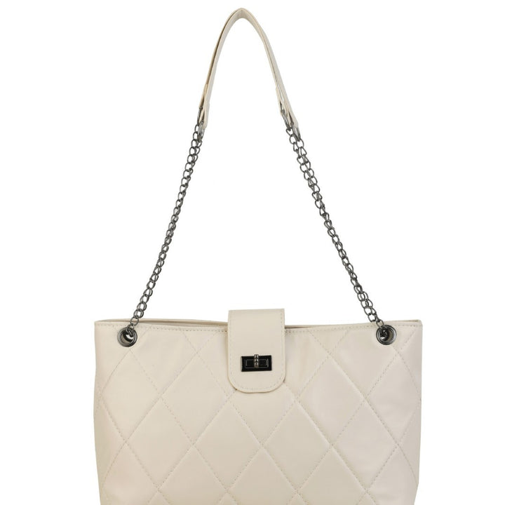 Quilted Elegant Satchel Handbag Bowlift