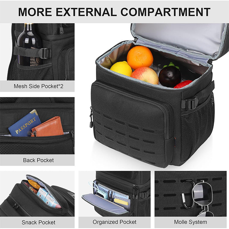 Multifunctional outdoor backpack with insulated drink holder Bowlift